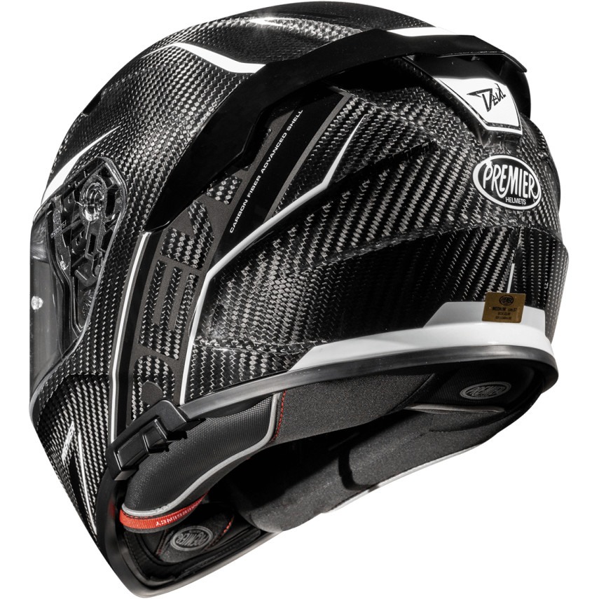 Integral Motorcycle Helmet in Premier Carbon DEVIL CARBON ST8 White