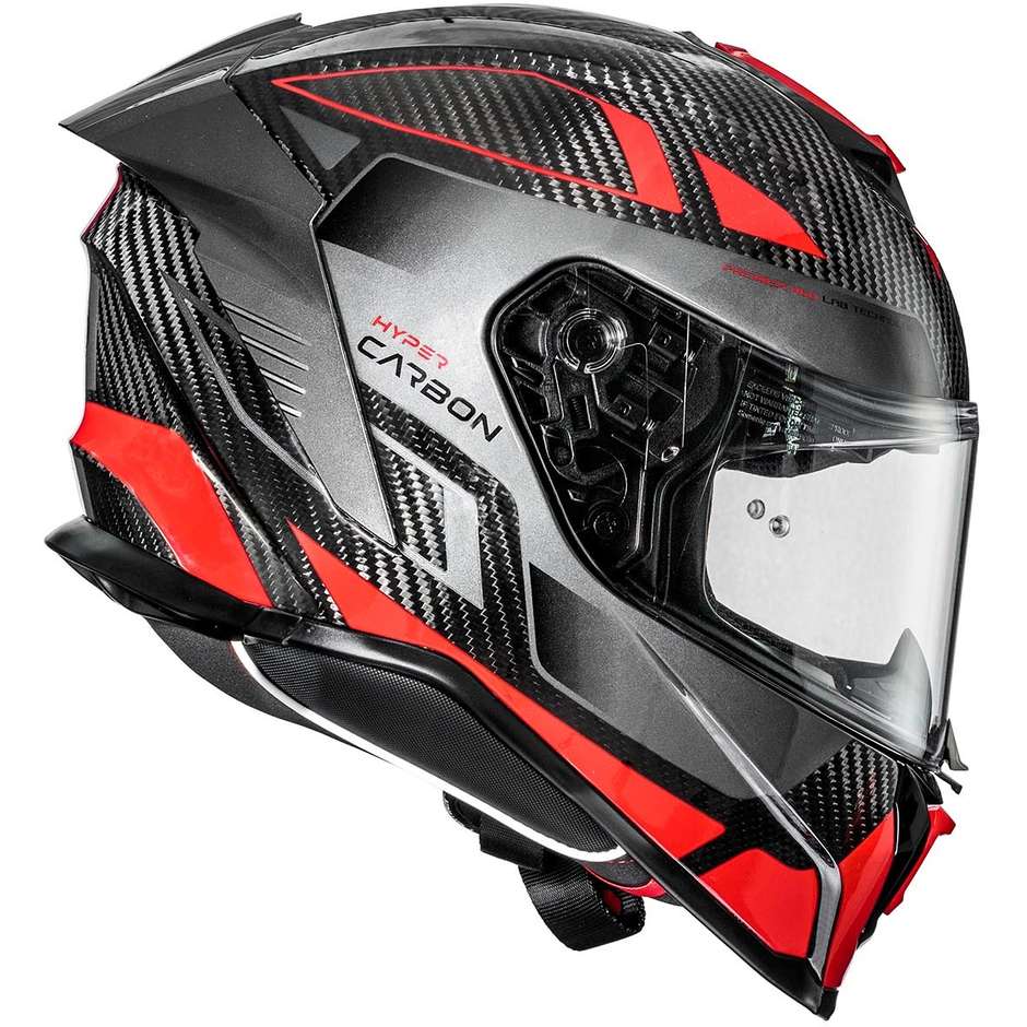 Integral Motorcycle Helmet in Premier Carbon HYPER CARBON TK2 Black Red