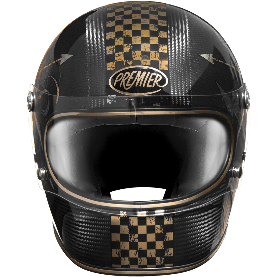 Integral Motorcycle Helmet in Premier Carbon TROPHY CARBON NX GOLD CHROMED