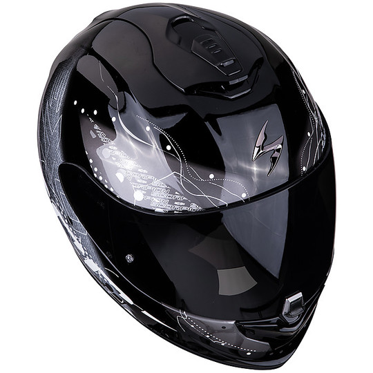 Integral Motorcycle Helmet in Scorpion Fiber EXO 1400 Air CLASSY Black Silver