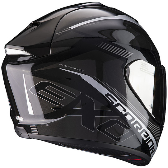 Integral Motorcycle Helmet in Scorpion Fiber EXO 1400 Air FREE Black Silver