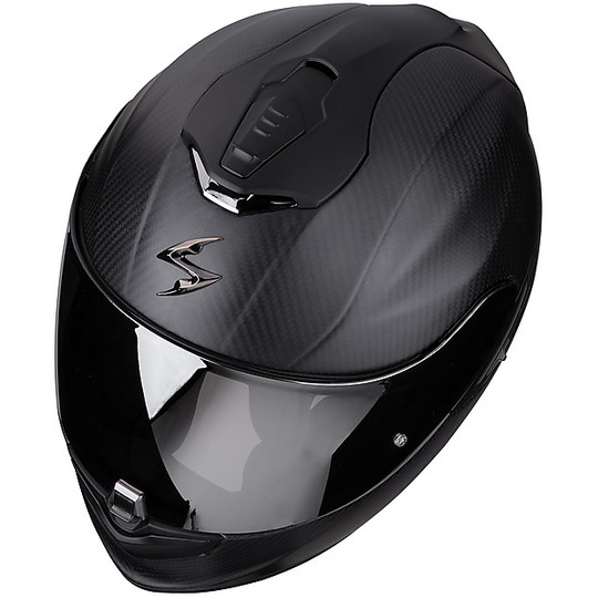 Integral Motorcycle Helmet in Scorpion Fiber EXO 1400 Carbon Air SOLID Matt Black