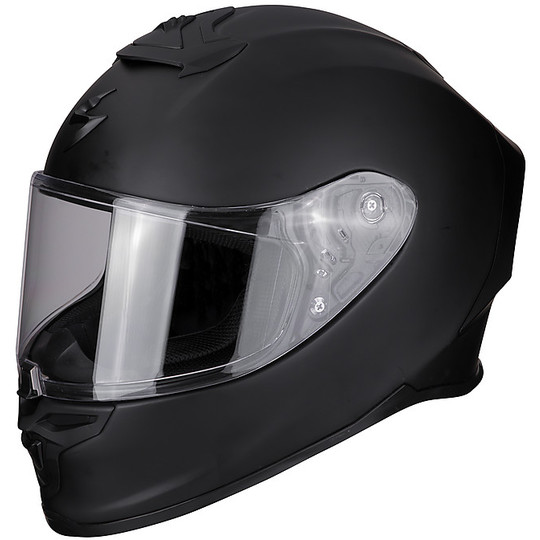 Integral Motorcycle Helmet in Scorpion Fiber EXO R1 Air Solid Matt Black