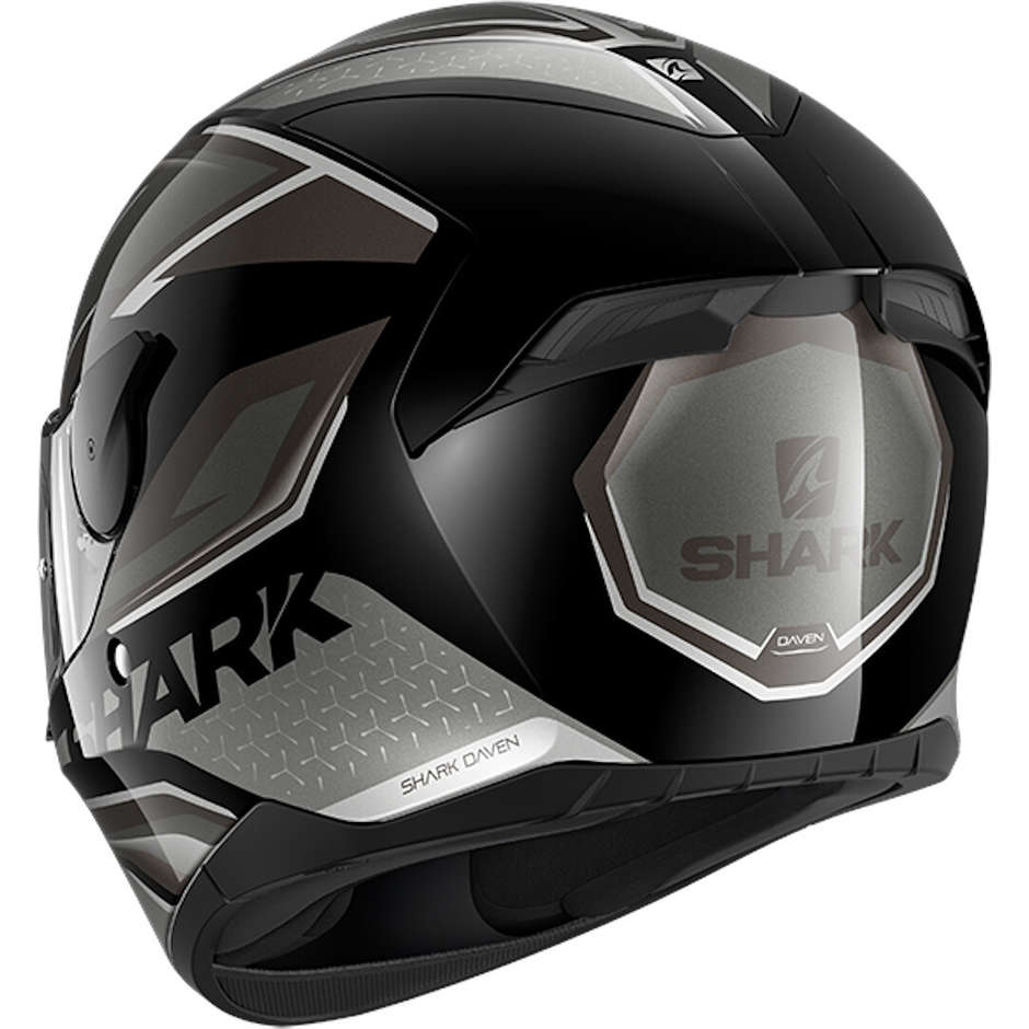 Integral Motorcycle Helmet In Shark D-SKWAL 2 DAVEN Black Anthracite Gray