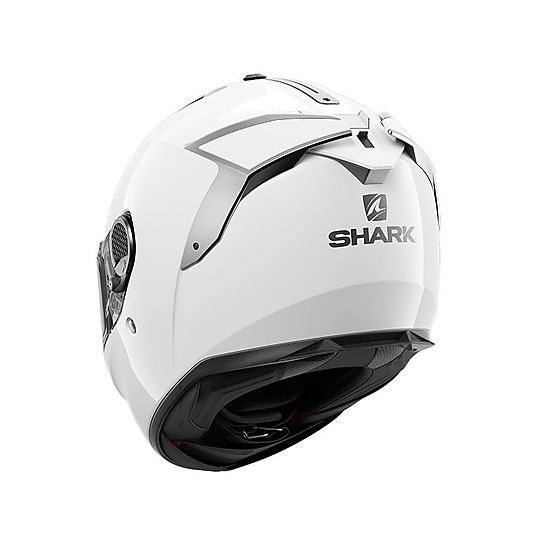 Integral Motorcycle Helmet in Shark Fiber SPARTAN GT Blank Glossy White