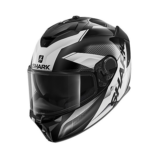 Integral Motorcycle Helmet in Shark Fiber SPARTAN GT Elgen Black Glossy White