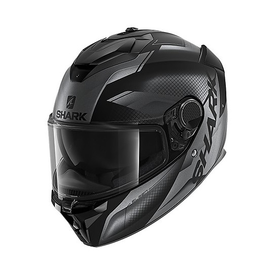 Integral Motorcycle Helmet in Shark Fiber SPARTAN GT Elgen Mat Black Anthracite Matt