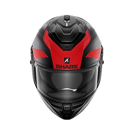 Integral Motorcycle Helmet in Shark Fiber SPARTAN GT Elgen Mat Black Matt Red