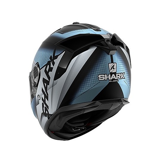 Integral Motorcycle Helmet in Shark Fiber SPARTAN GT Elgen Mat Black Matt Silver