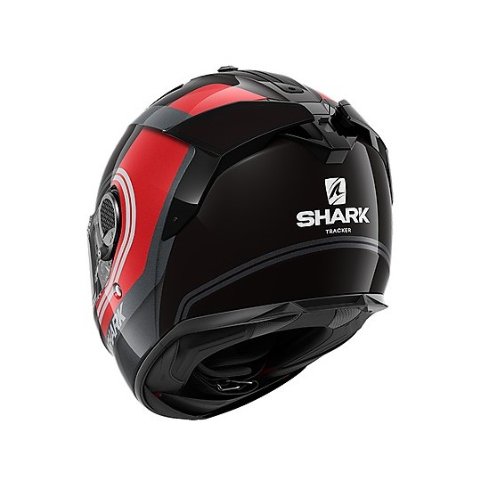 Integral Motorcycle Helmet in Shark Fiber SPARTAN GT Tracker black Red