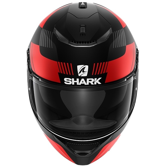 Integral Motorcycle Helmet In Shark SPARTAN 1.2 STRAD Black Red Anthracite Matt