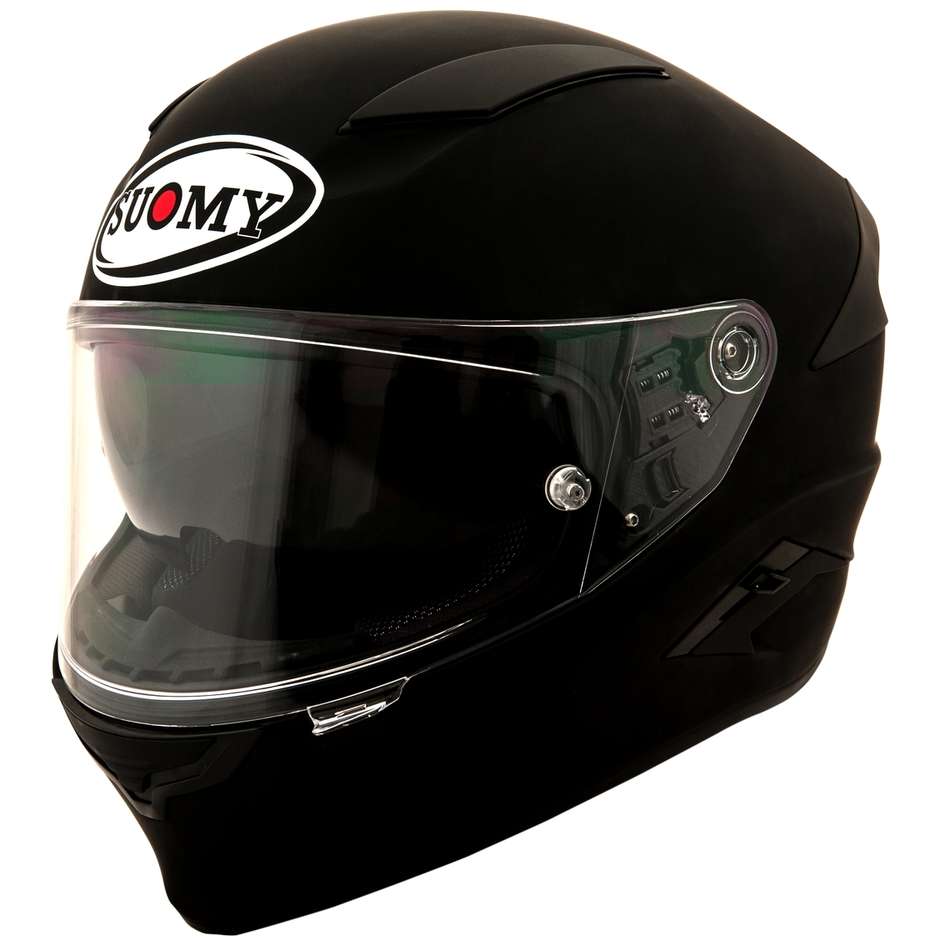 Integral Motorcycle Helmet in Suomy Fiber SPEEDSTAR PLAIN Matt Black