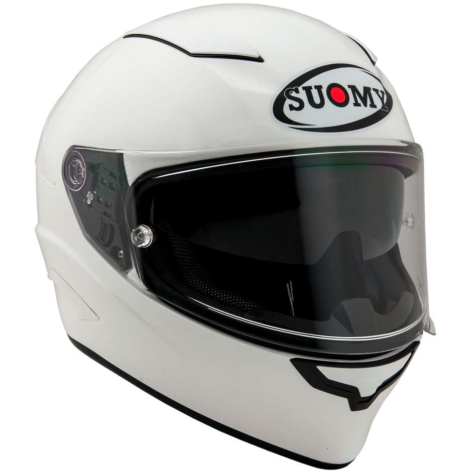 Integral Motorcycle Helmet in Suomy Fiber SPEEDSTAR PLAIN White