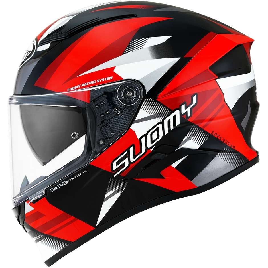 Integral Motorcycle Helmet in Suomy Fiber SPEEDSTAR RAPID Red