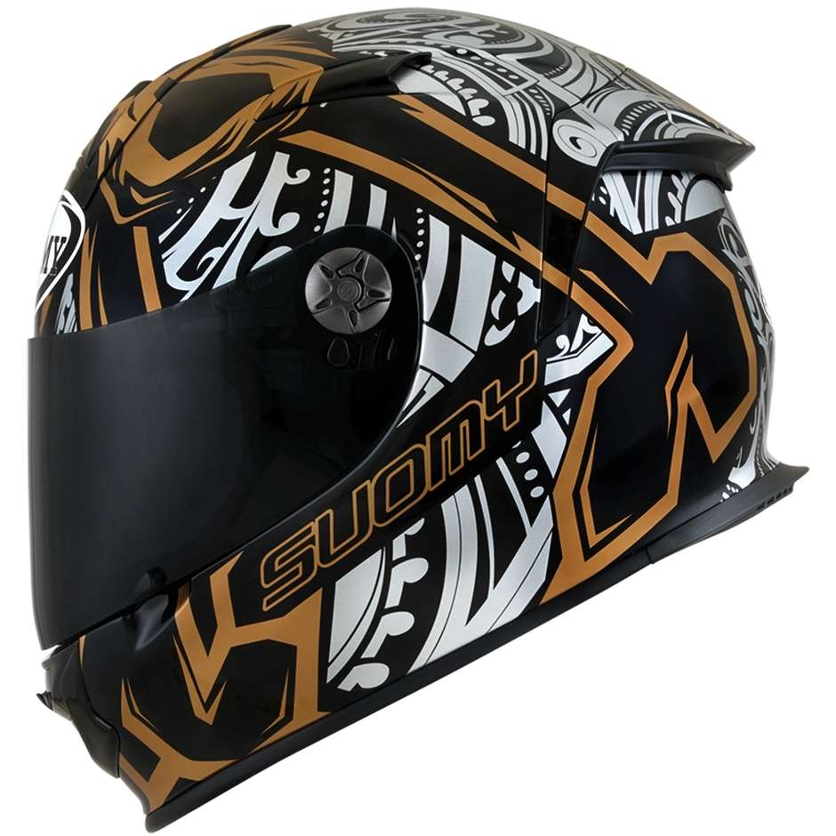 Integral Motorcycle Helmet in Suomy Fiber SR-SPORT CROSSBONES Gold