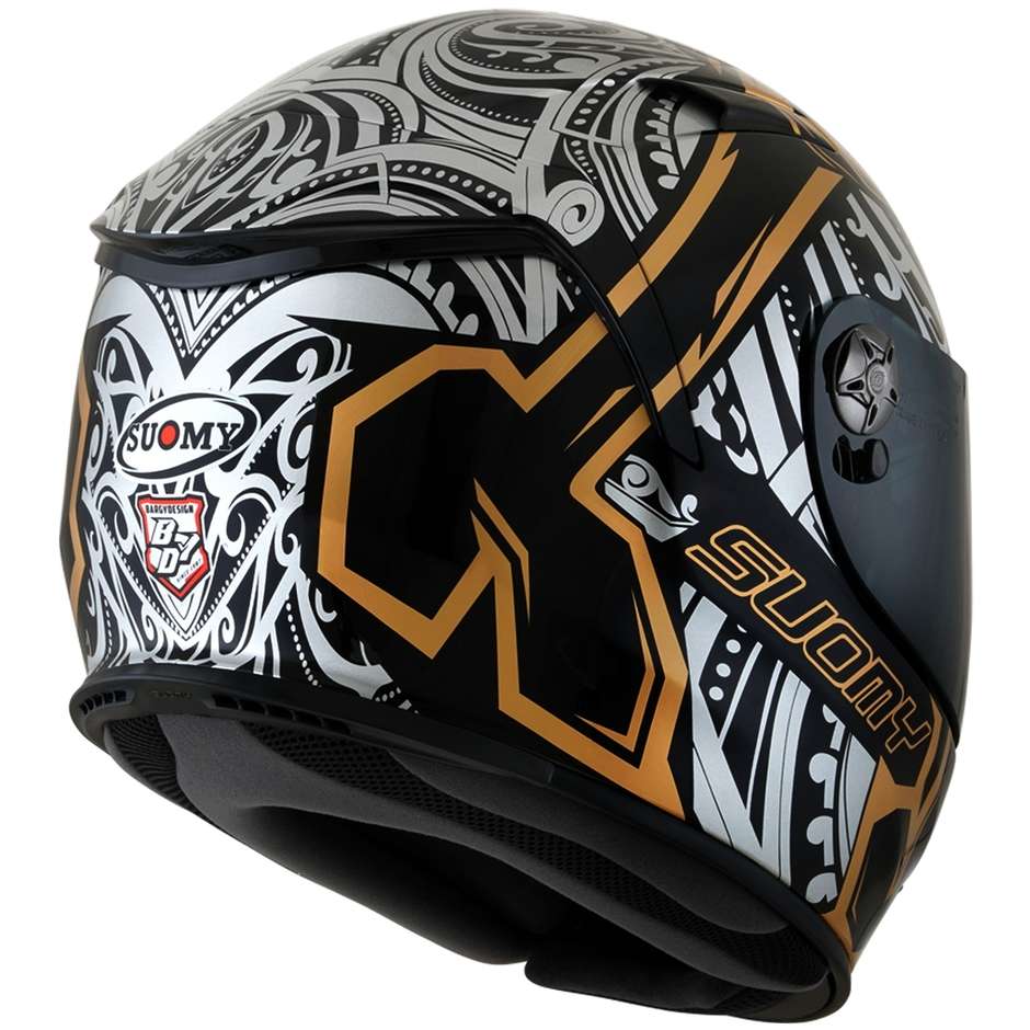 Integral Motorcycle Helmet in Suomy Fiber SR-SPORT CROSSBONES Gold