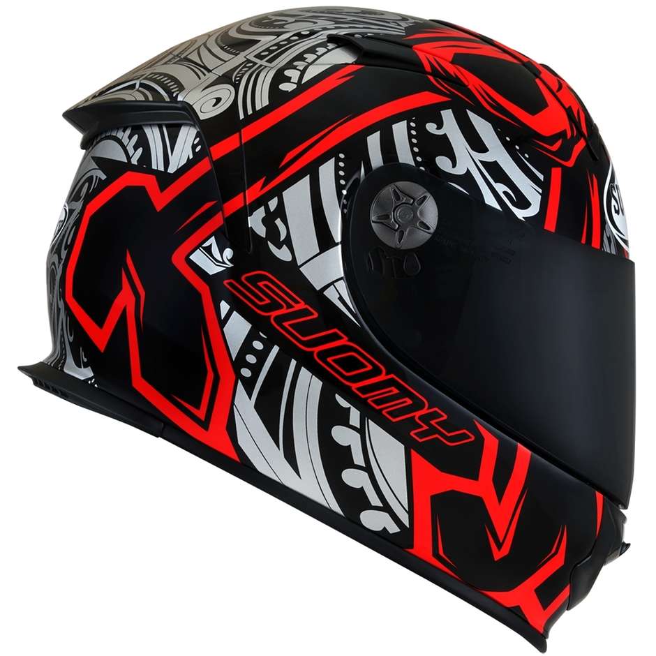 Integral Motorcycle Helmet in Suomy Fiber SR-SPORT CROSSBONES Red