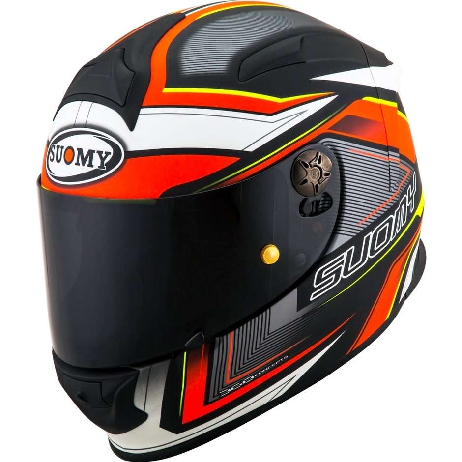 Integral Motorcycle Helmet in Suomy Fiber SR-SPORT ENGINE Black Red Matt