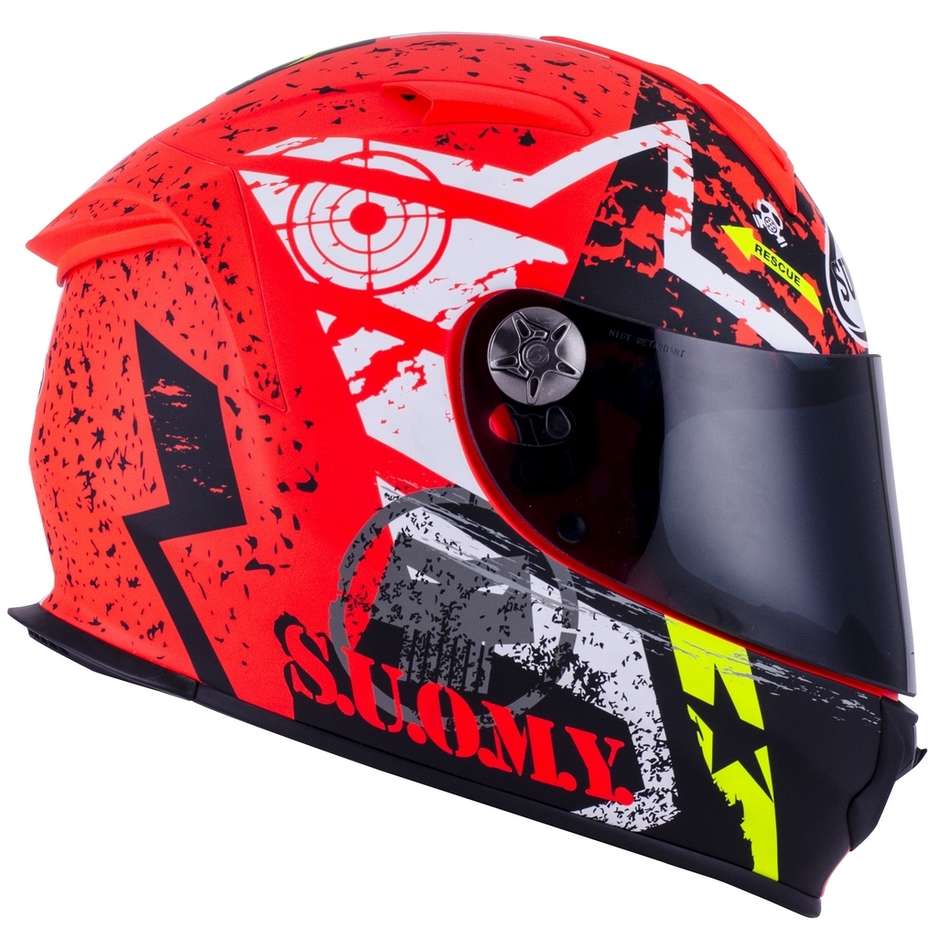 Integral Motorcycle Helmet in Suomy Fiber SR-SPORT STARS Orange