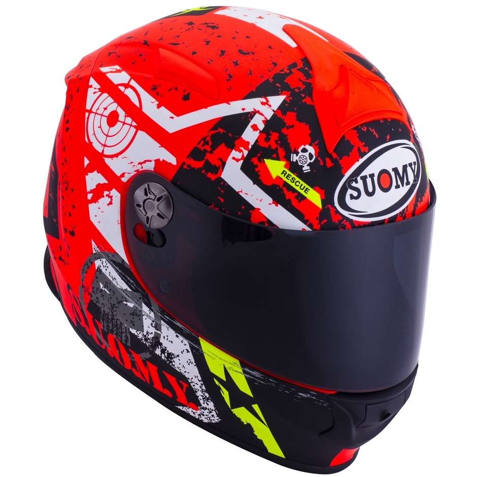 Integral Motorcycle Helmet in Suomy Fiber SR-SPORT STARS Orange