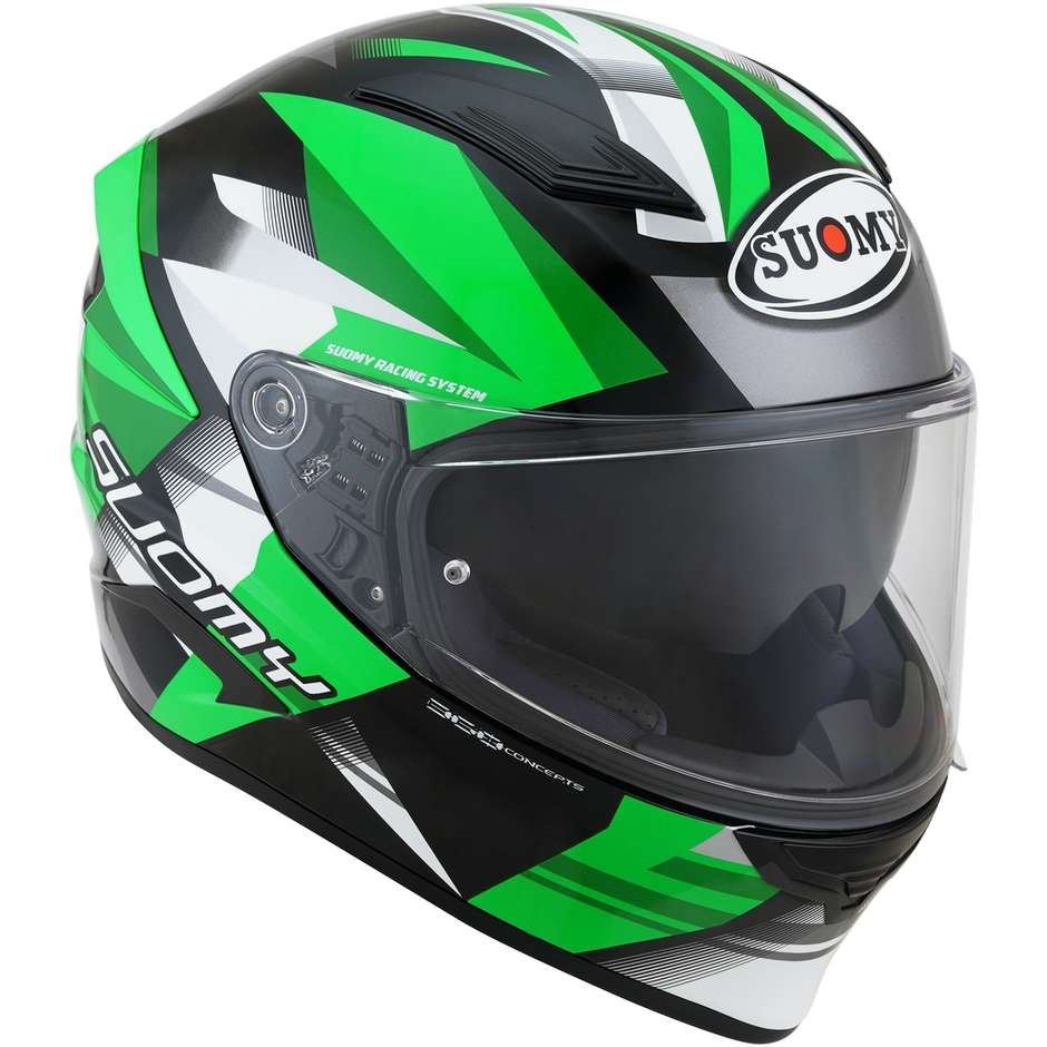 Integral Motorcycle Helmet in Suomy SPEEDSTAR RAPID Green Fiber