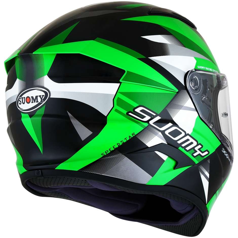 Integral Motorcycle Helmet in Suomy SPEEDSTAR RAPID Green Fiber