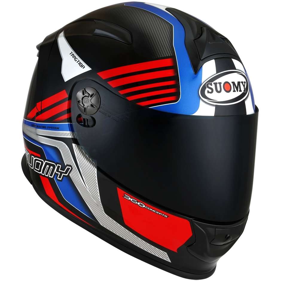 Integral Motorcycle Helmet in Suomy SR-SPORT ATTRACTION Fiber Blue Red