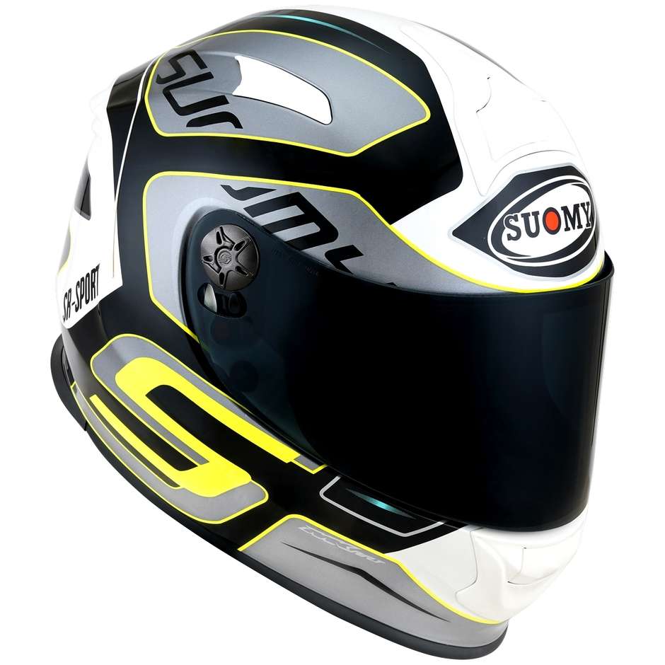 Integral Motorcycle Helmet in Suomy SR-SPORT AXIAL Yellow Fiber