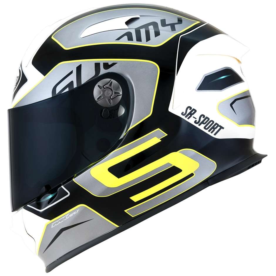 Integral Motorcycle Helmet in Suomy SR-SPORT AXIAL Yellow Fiber