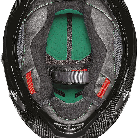 Integral Motorcycle Helmet in X-Lite Carbon X-803 Ultra Carbon CAESAR 059 White Green Red