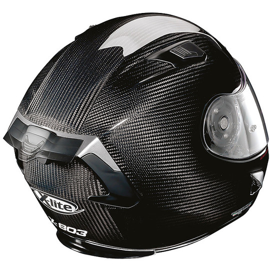 Integral Motorcycle Helmet in X-Lite Carbon X-803 Ultra Carbon CAESAR 060 White Red Blue