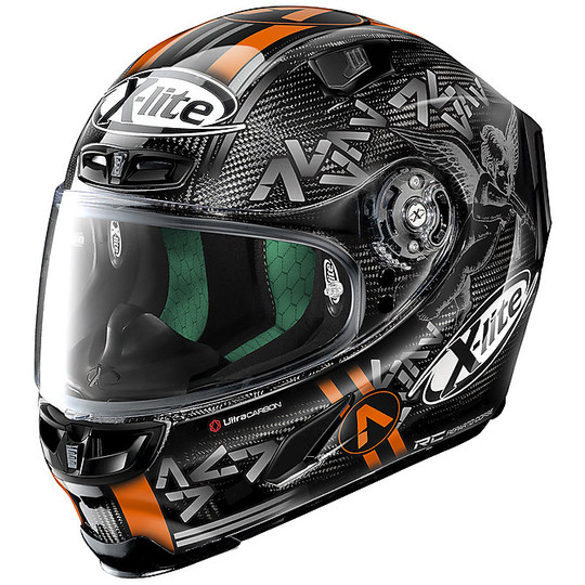 Integral Motorcycle Helmet in X-Lite Carbon X-803 Ultra Carbon REPLICA 052 A. Canet