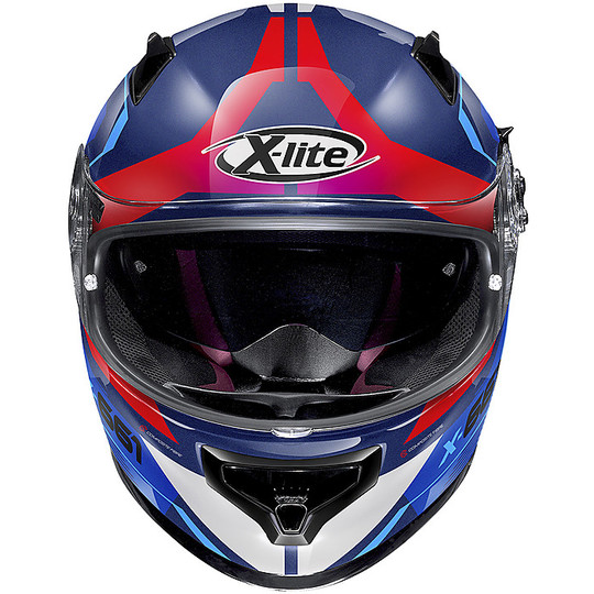 Integral Motorcycle Helmet in X-Lite Fiber X-661 Motivator N-com 045 Imperator Blue