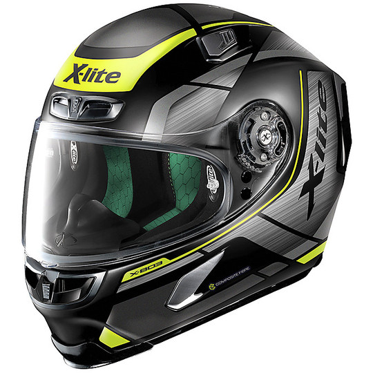 Integral Motorcycle Helmet in X-Lite X-803 Agile 037 Fiber Opaque Yellow
