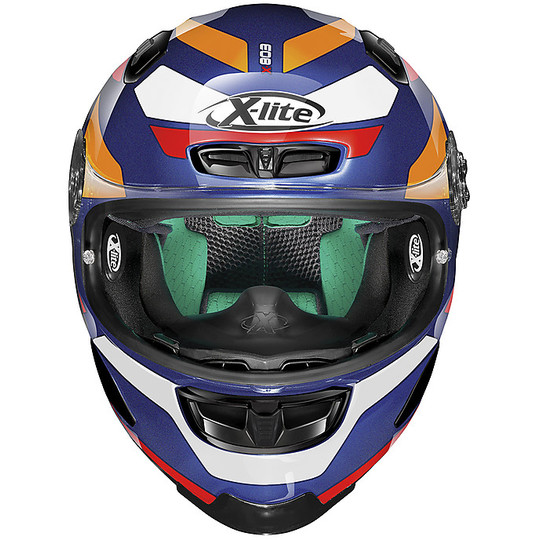 Integral Motorcycle Helmet in X-Lite X-803 Fiber Mastery 031 Imperator Blue