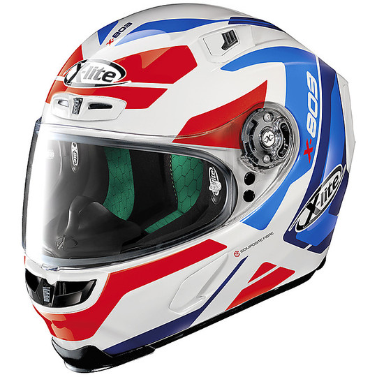 Integral Motorcycle Helmet in X-Lite X-803 Fiber Mastery 033 Glossy White