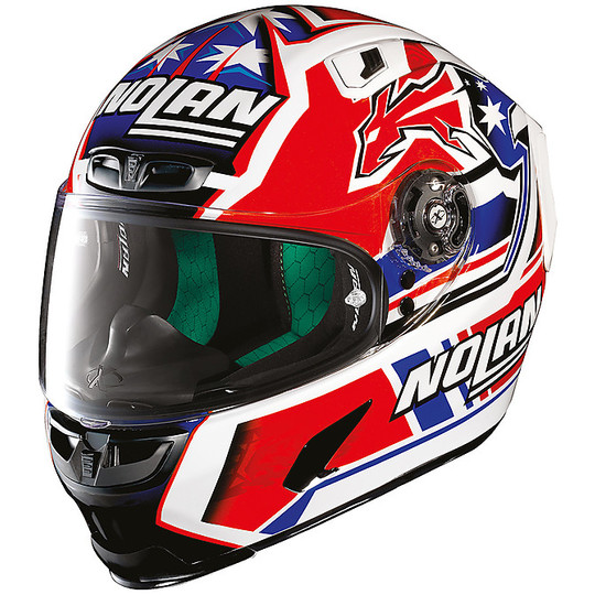 Integral Motorcycle Helmet in X-Lite X-803 Fiber Replica 014 C. Stoner Glossy White
