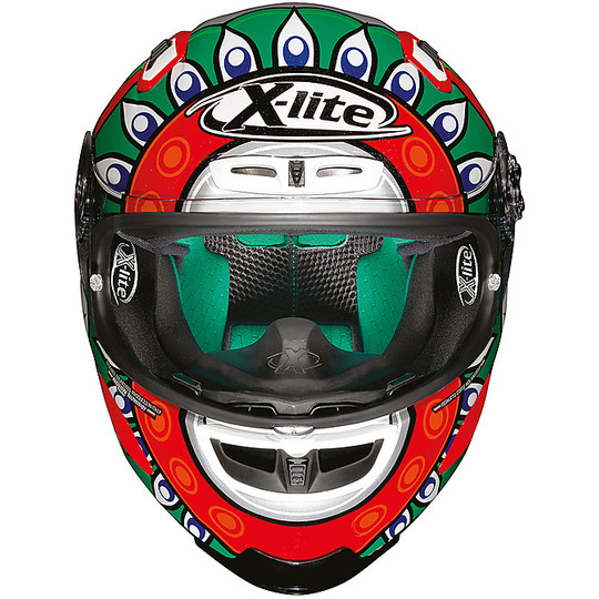 Integral Motorcycle Helmet in X-Lite X-803 Fiber Replica 020 C. Davies Italy Polished