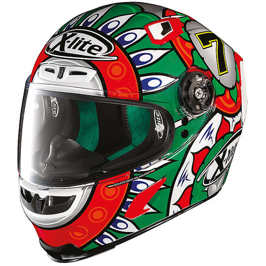 Integral Motorcycle Helmet in X-Lite X-803 Fiber Replica 020 C. Davies Italy Polished
