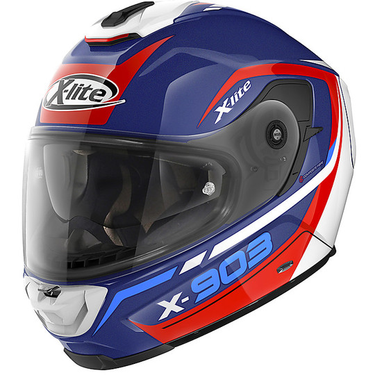 Integral Motorcycle Helmet in X-Lite X-903 Cavalcade N-Com 020 Imperator Blue