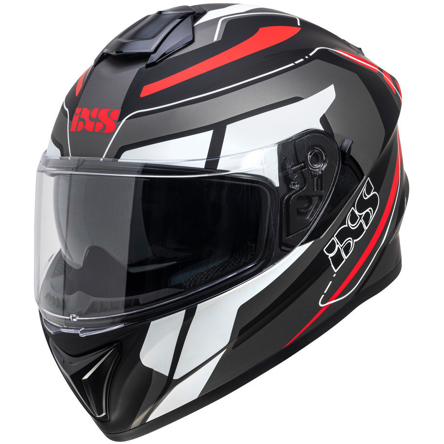 Integral Motorcycle Helmet Ixs 216 2.2 Gray Black Red