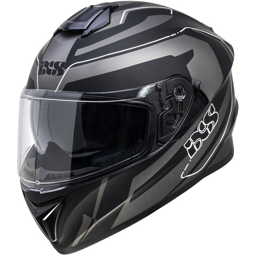 Integral Motorcycle Helmet Ixs 216 2.2 Gray Black White