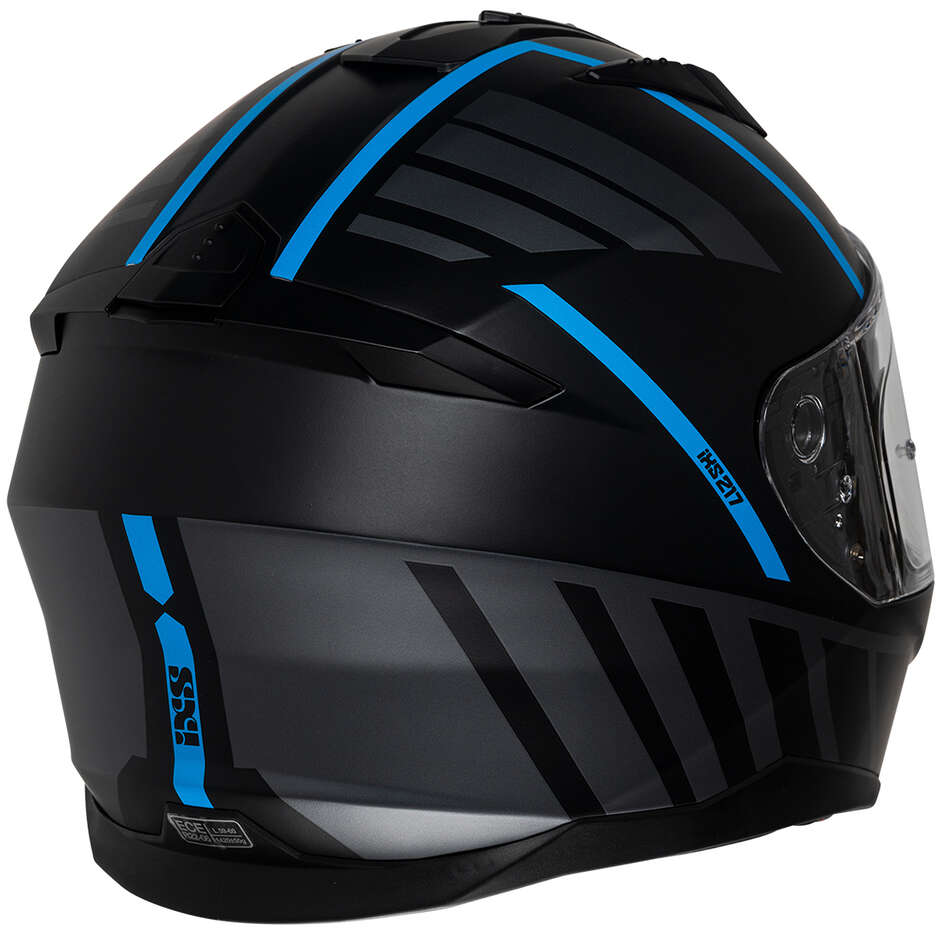 Integral Motorcycle Helmet iXS 217 2.0 Matt Black Turquoise