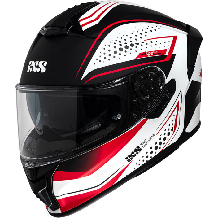 Integral Motorcycle Helmet iXS 422 FG 2.2 Matt Black Red