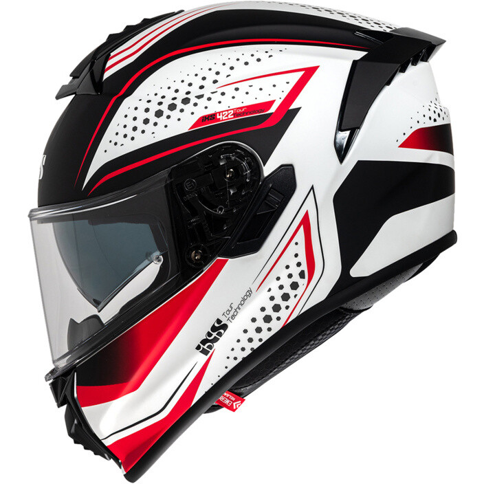 Integral Motorcycle Helmet iXS 422 FG 2.2 Matt Black Red