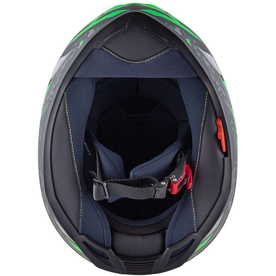 Integral Motorcycle Helmet Kappa KV-41 Dallas Pixel Matt Black Green