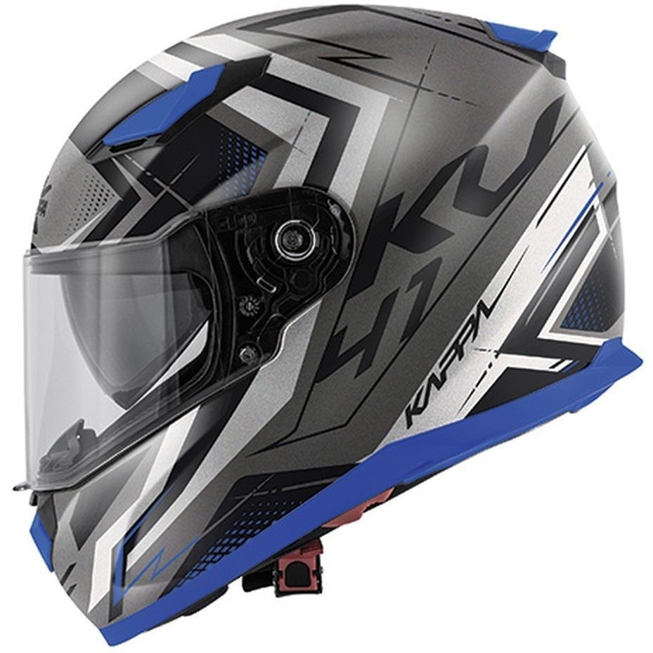 Integral Motorcycle Helmet Kappa KV-41 Dallas Simple Black Blu