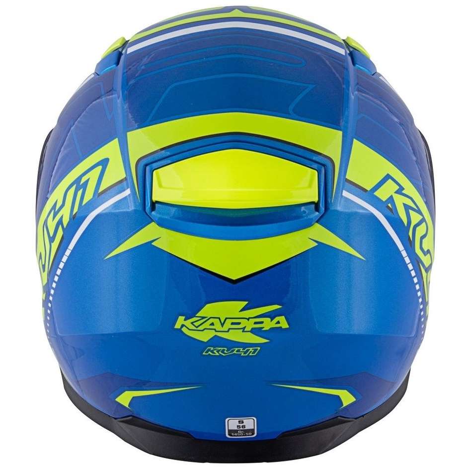 Integral Motorcycle Helmet Kappa KV-41 Dallas Simple Blue Yellow
