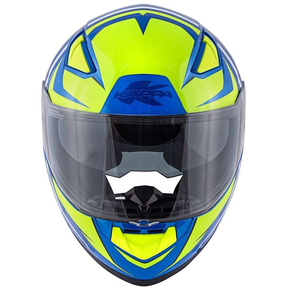 Integral Motorcycle Helmet Kappa KV-41 Dallas Simple Blue Yellow