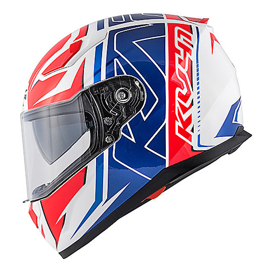 Integral Motorcycle Helmet Kappa KV-41 Dallas Simple Glossy White Red